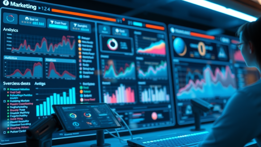 dashboard showing analytics and integrations between video marketing tools and platforms