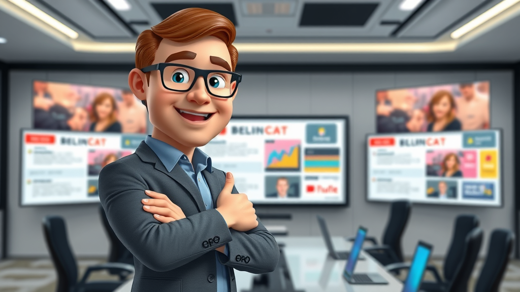 professional marketer leads multi-platform advertising plan with screens showing various social media ad formats