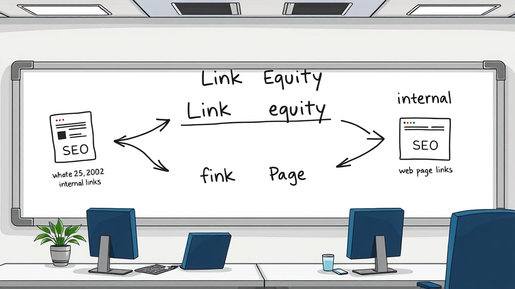 Diagram showing flow of internal link equity for google ranking factor optimization