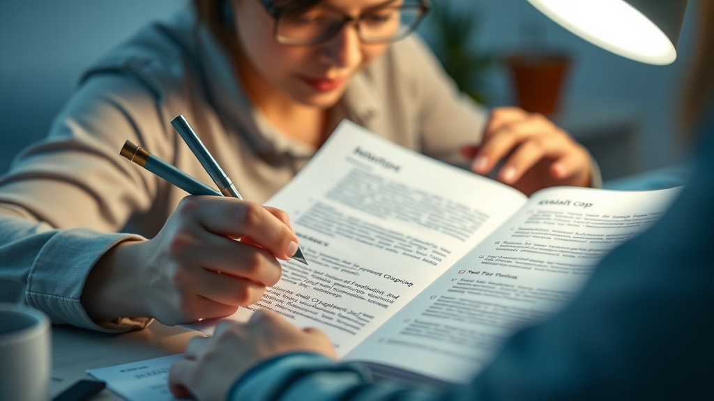 detail-focused SEO content writing editor reviewing and improving keyword density