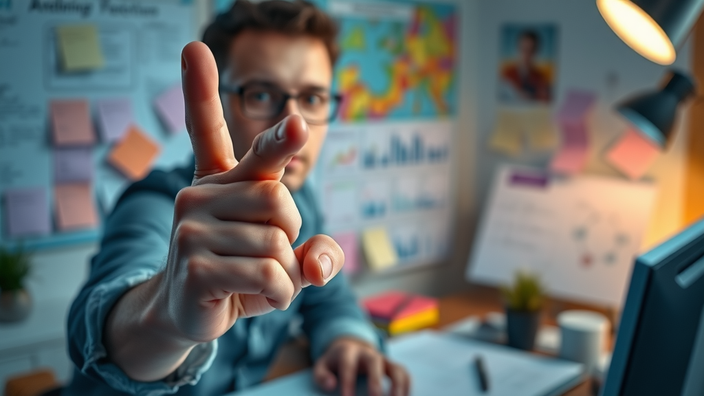 marketer selecting various anchor text options on workspace display