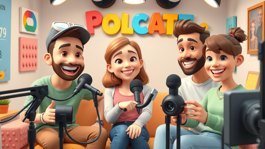 Influencer team building brand awareness through podcast and video content production