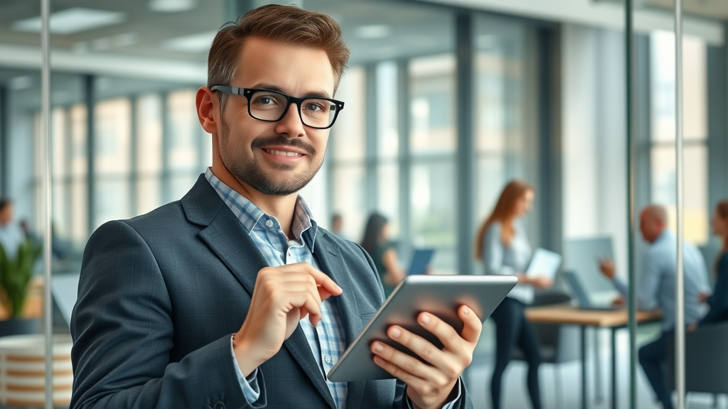 fractional cmo expert in modern office environment with collaborative marketing team