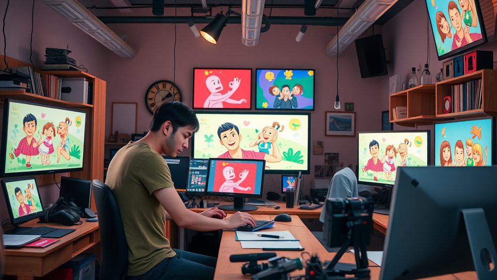 motion graphics animation studio designing visual elements for brand storytelling video