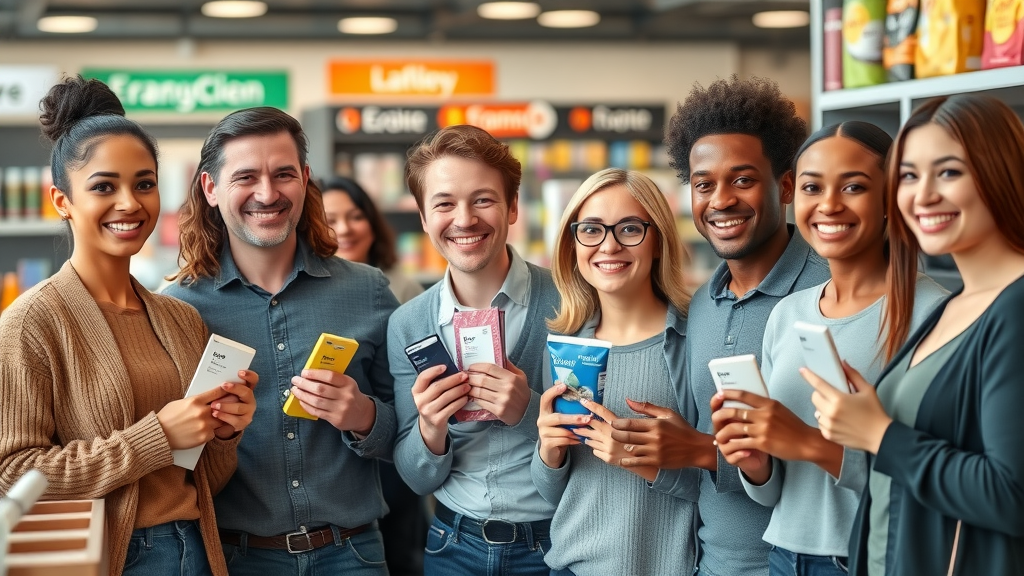 Loyal customers showing product loyalty and satisfaction