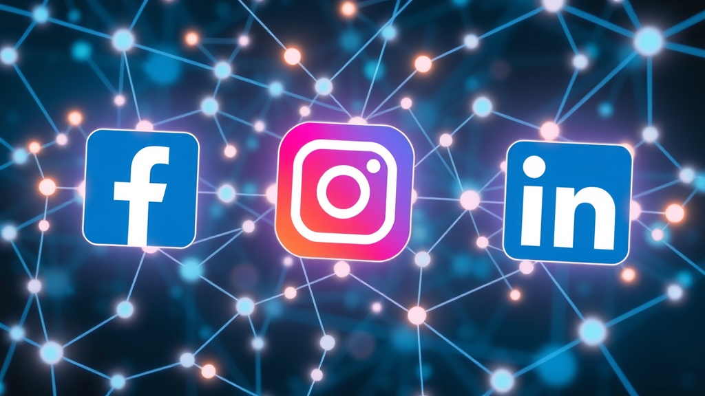 logos of Facebook, Instagram, Twitter, LinkedIn representing tailored social media marketing strategies