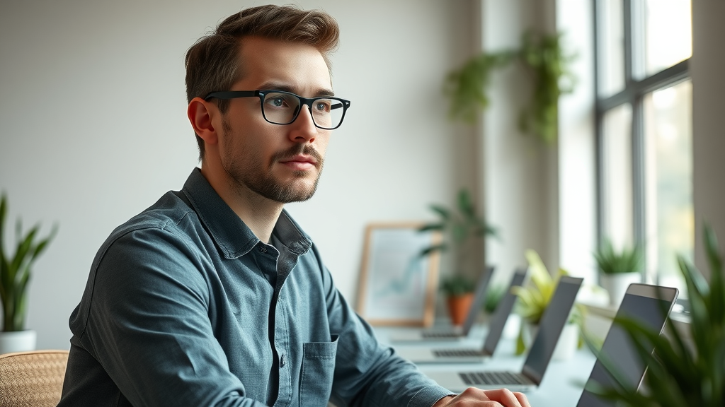 Entrepreneur evaluating scaling marketing with fractional CMO options