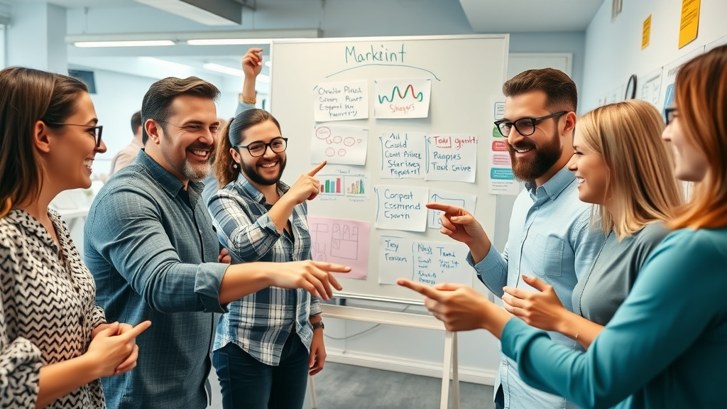 creative branding team brainstorming innovative brand positioning strategy