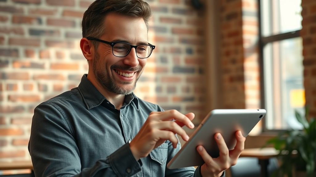 Business owner responding to positive online reviews for enhanced off-page SEO