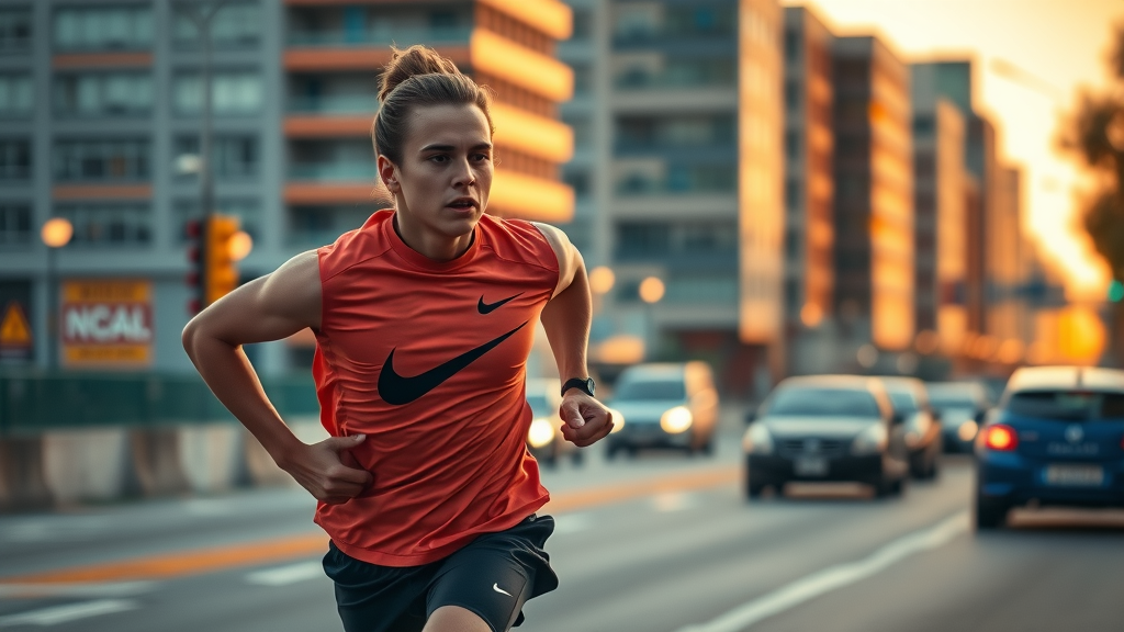 Nike athletic runner showcasing emotional and lifestyle brand positioning
