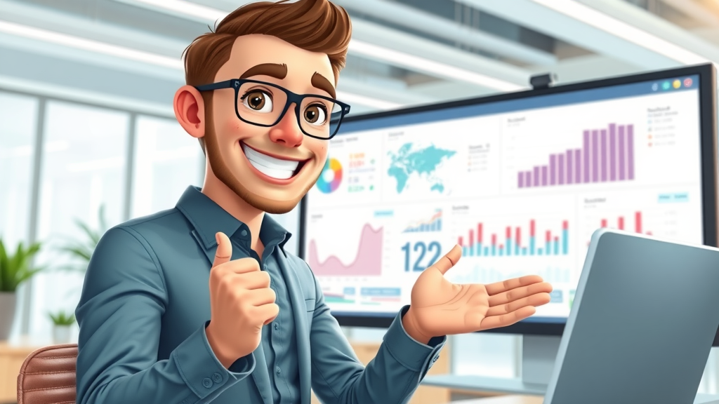 good fractional cmo reviewing digital marketing analytics in a bright modern workspace