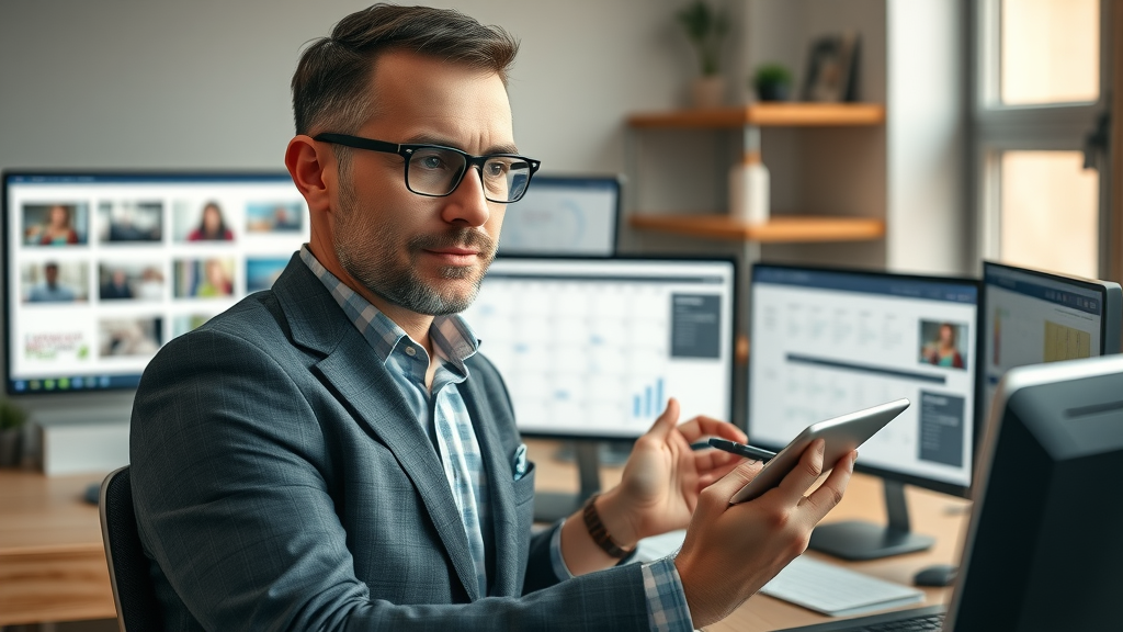 business leader planning a video marketing strategy for business growth
