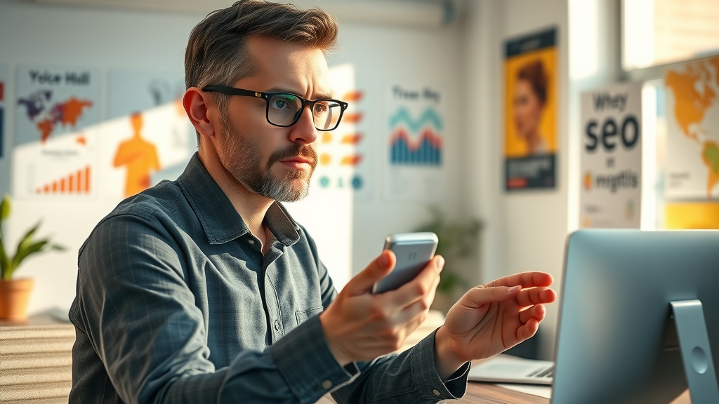 voice search optimization digital marketing trends marketer using smart speaker analyzing SEO