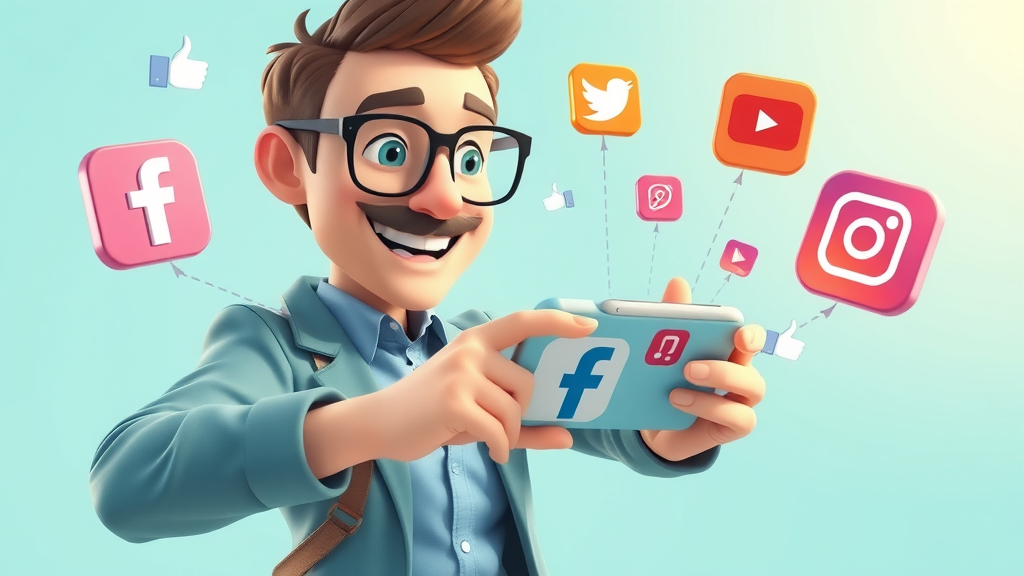 specialist sharing branded video content on multiple social media platforms
