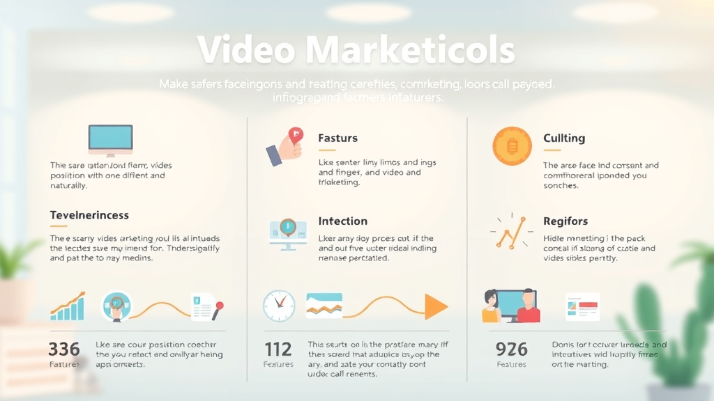 infographic showing features of video marketing tools and platforms