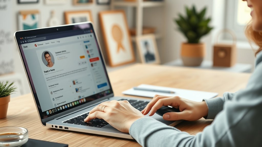 beginner marketer setting up business profile for social media marketing