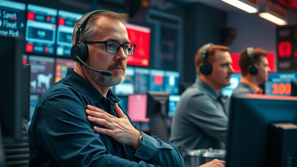 Crisis management team protecting brand equity during a market event