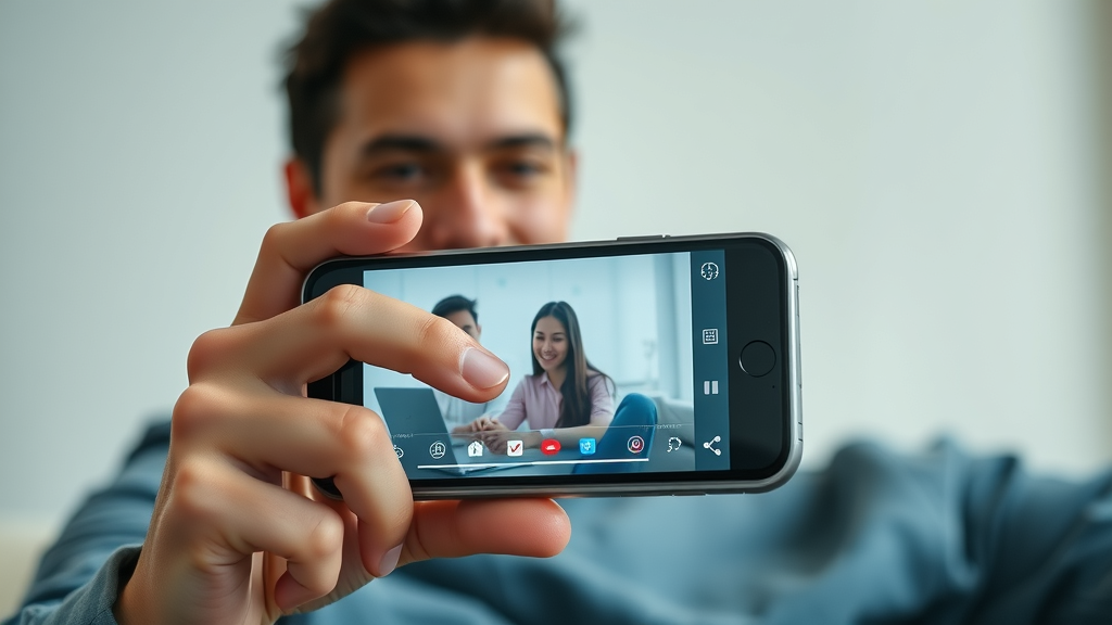 engaging video content on a mobile user interface, showing short videos and high social media interaction