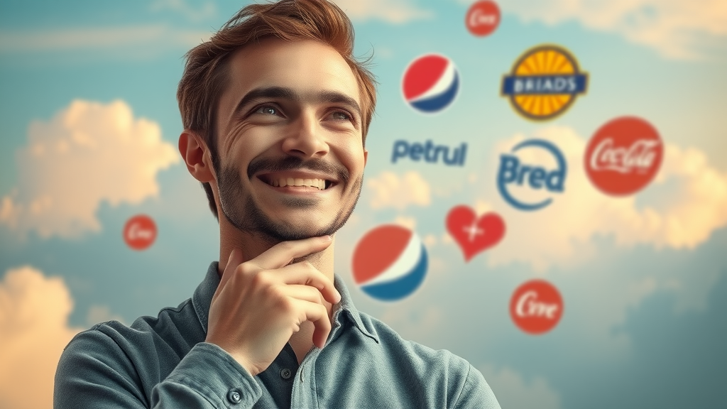 consumer recalling famous brand logos from memory, brand recall, mind awareness, brand recognition